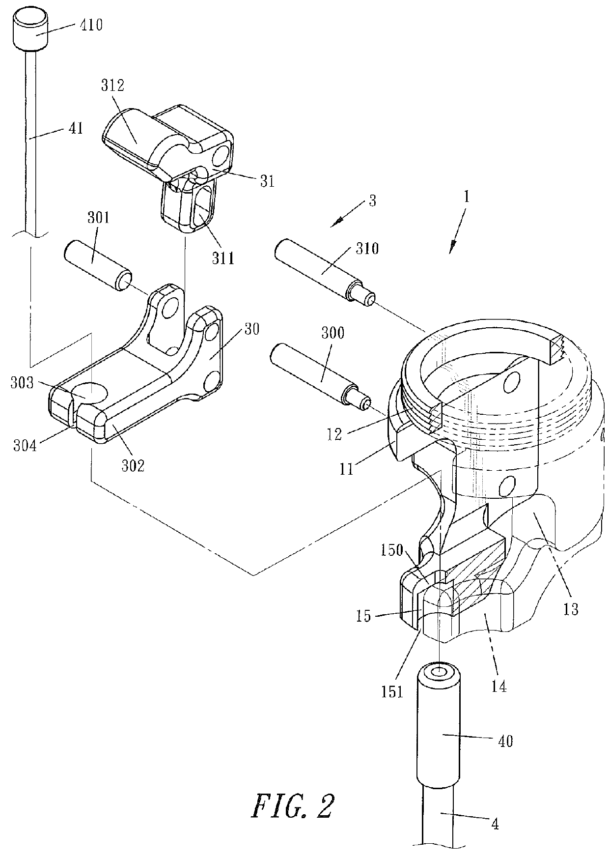 Control device of the height adjustment for a bicycle seat post