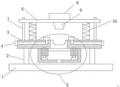 Punching mold of railway truck bearing sealing cover cold punching process