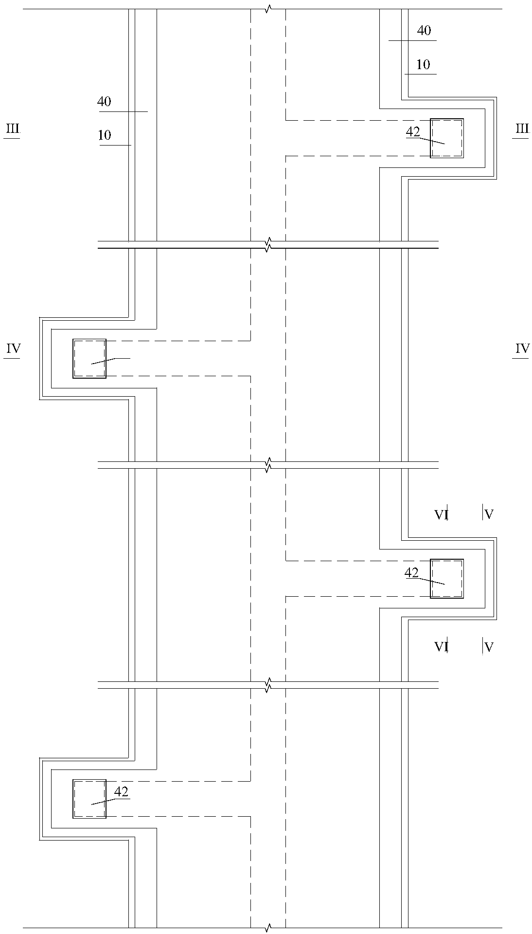 Single-line railway bottom board type lining utilizing refuge hole for arranging inspection well and drainage system construction of said lining