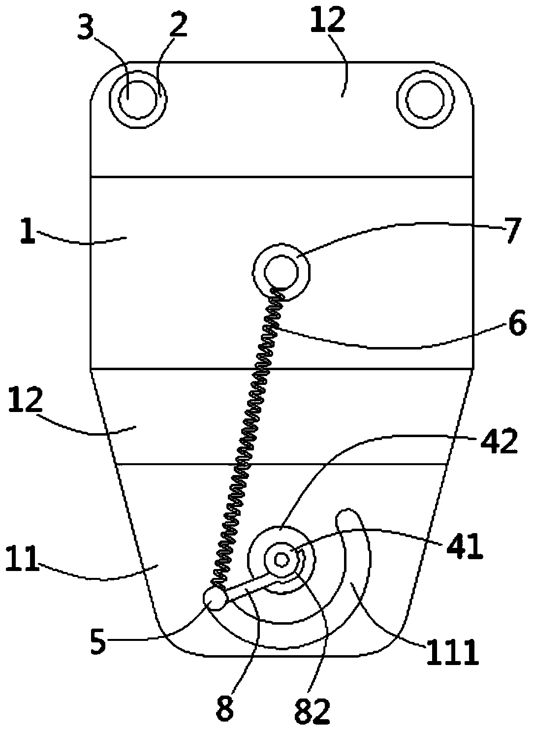 Package chip clamp capable of avoiding blockage