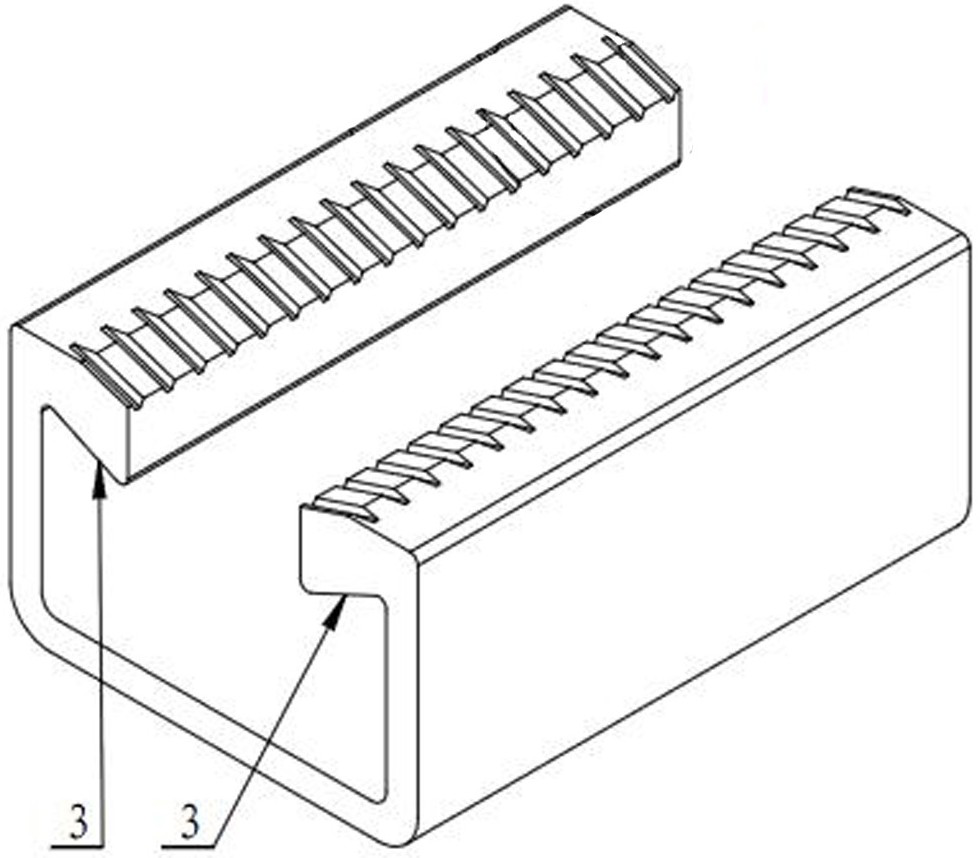 An anti-skid groove type embedded part