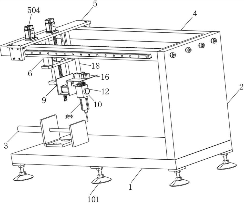 Gluing machine for building construction