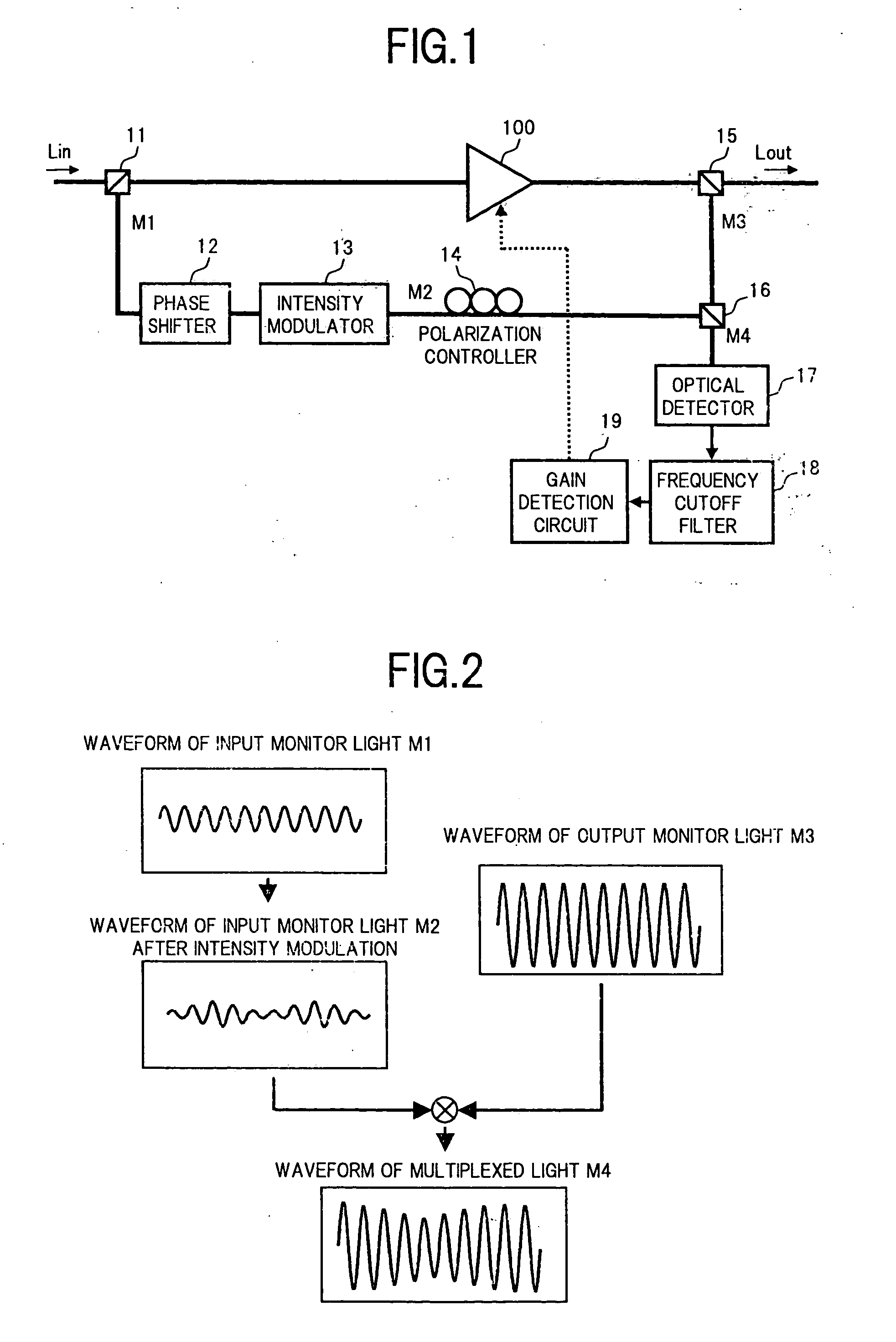 Gain monitoring method for optical amplifier and apparatus thereof