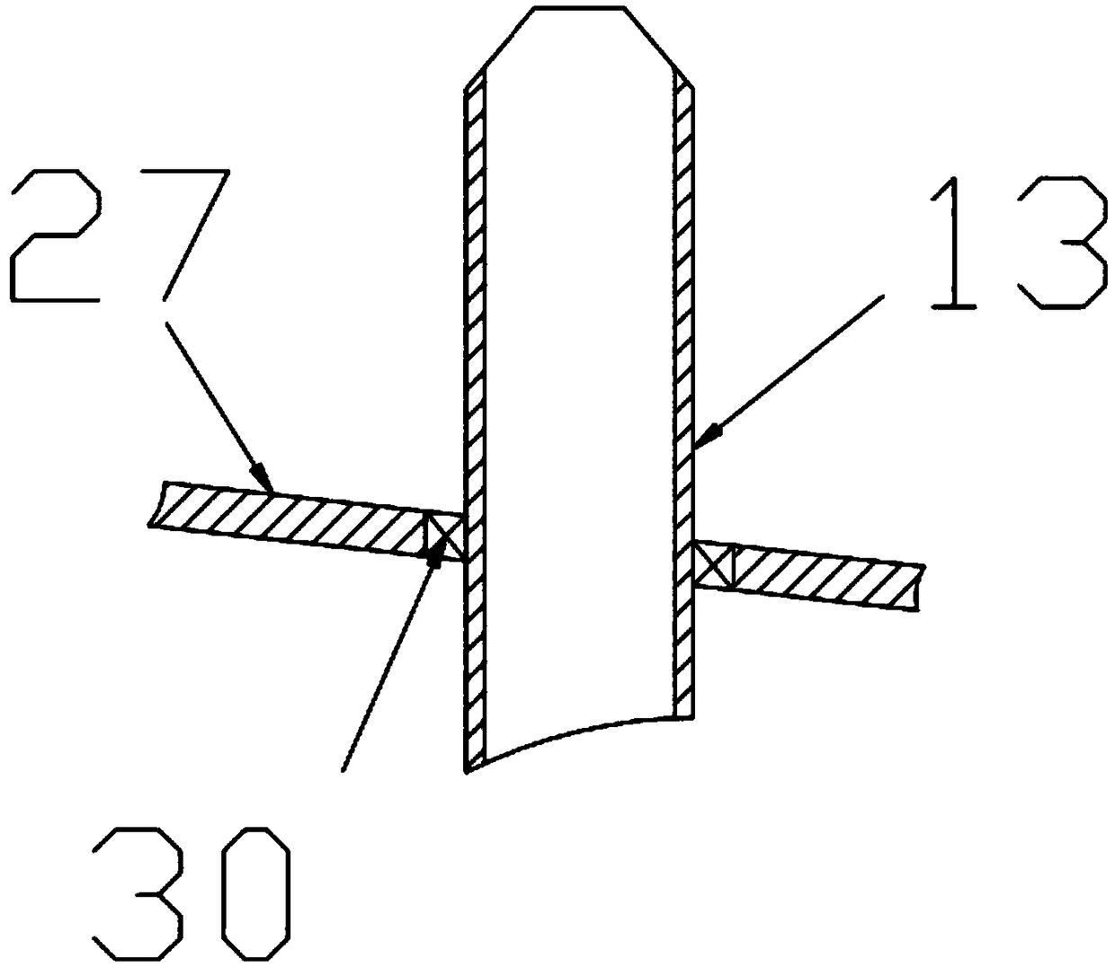 Extrusion pulverizing device for biomass particle processing and biomass pulverizing system of extrusion pulverizing device