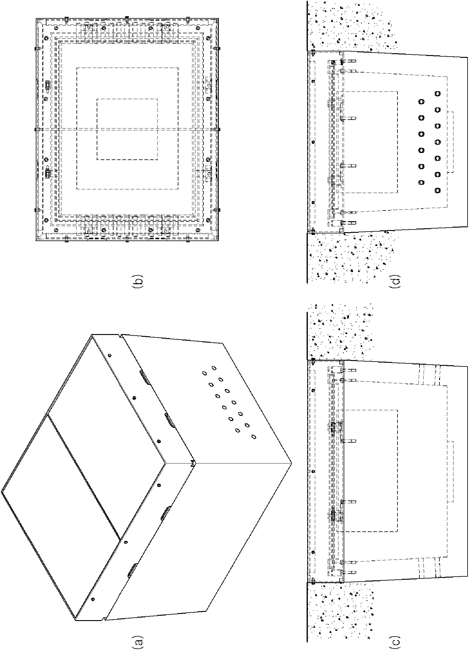 Passive underground container system for electric equipment