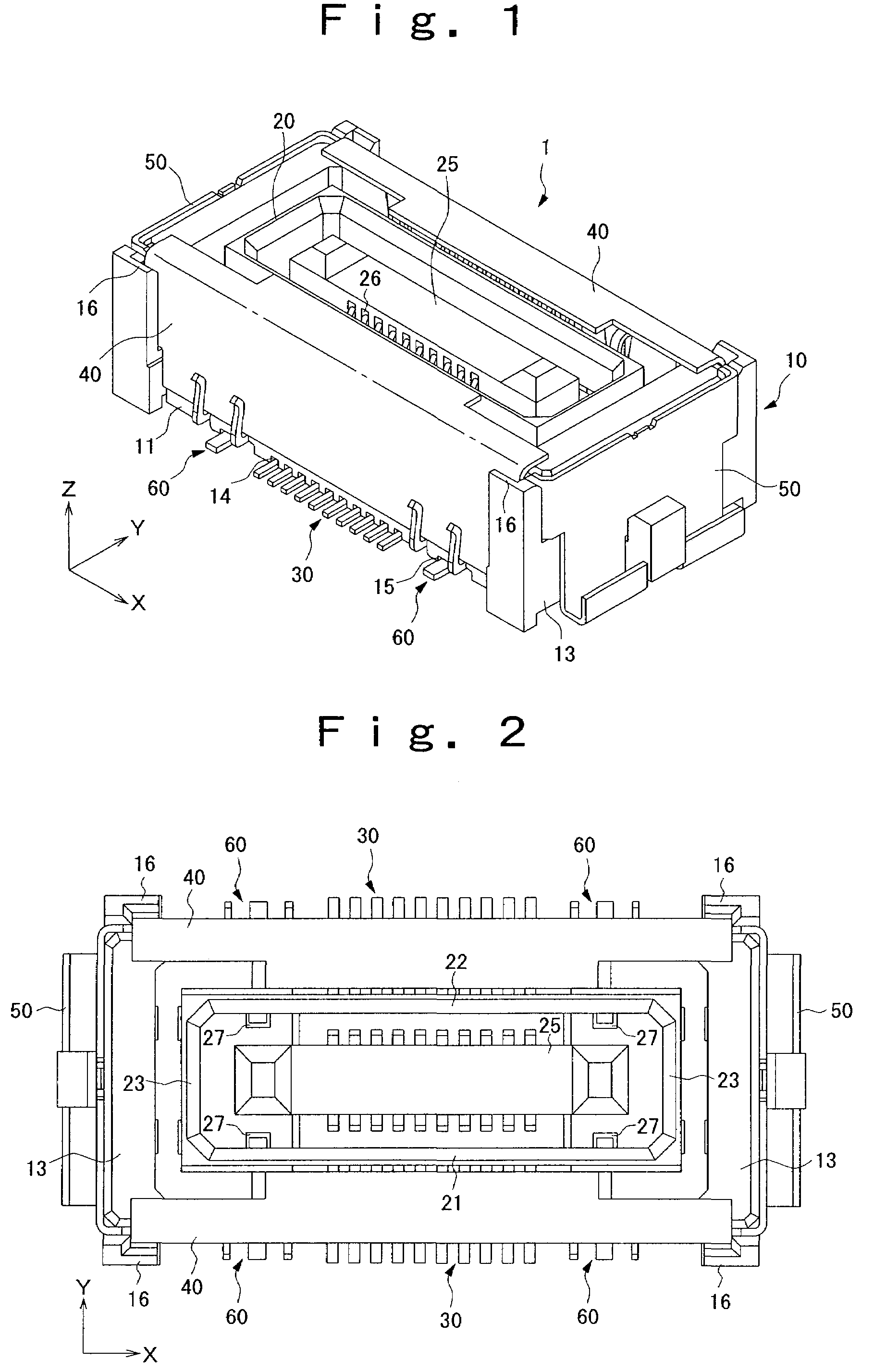 Electric connector with shields on mating housings