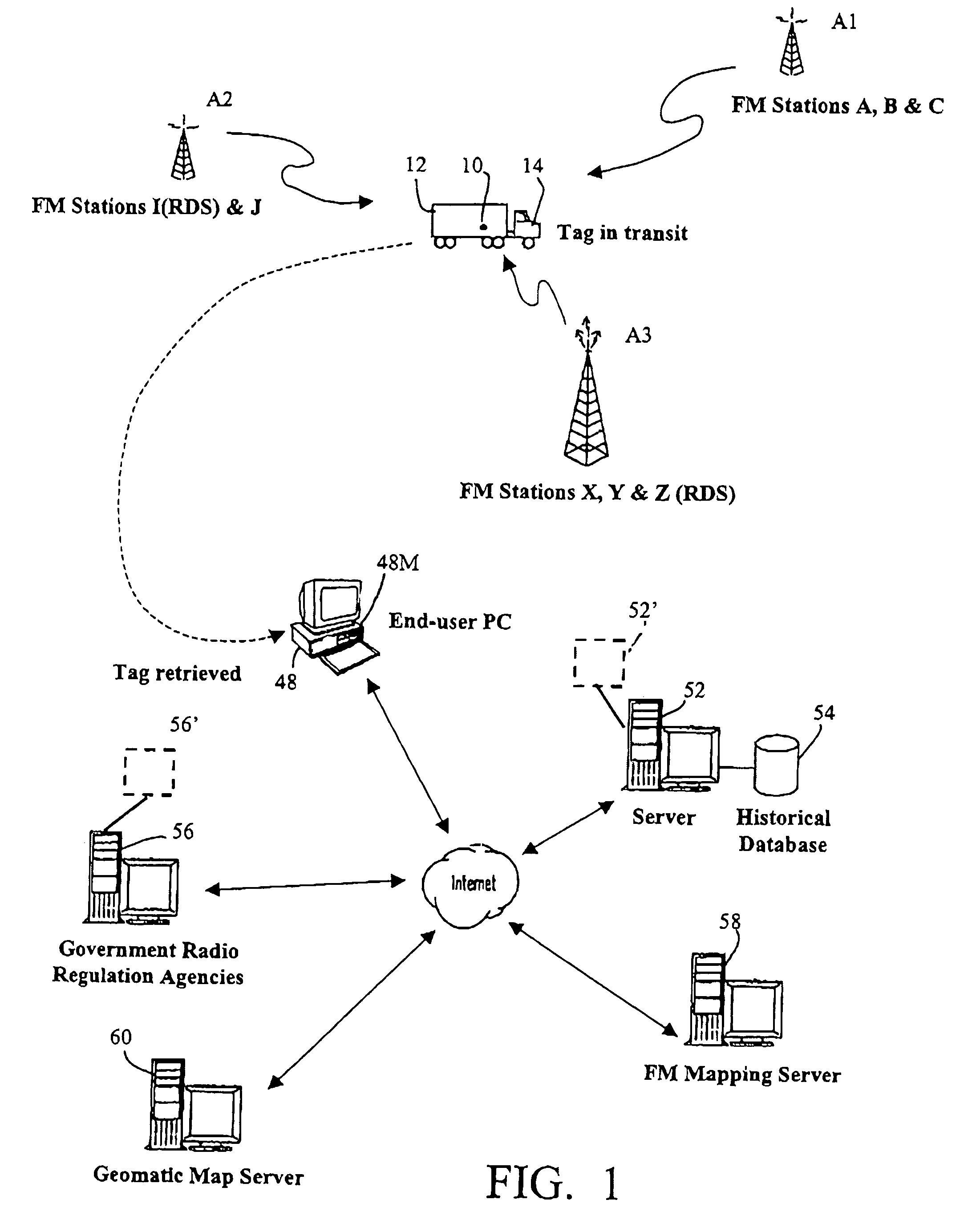 Apparatus and method for tracing a path travelled by an entity or object, and tag for use therewith