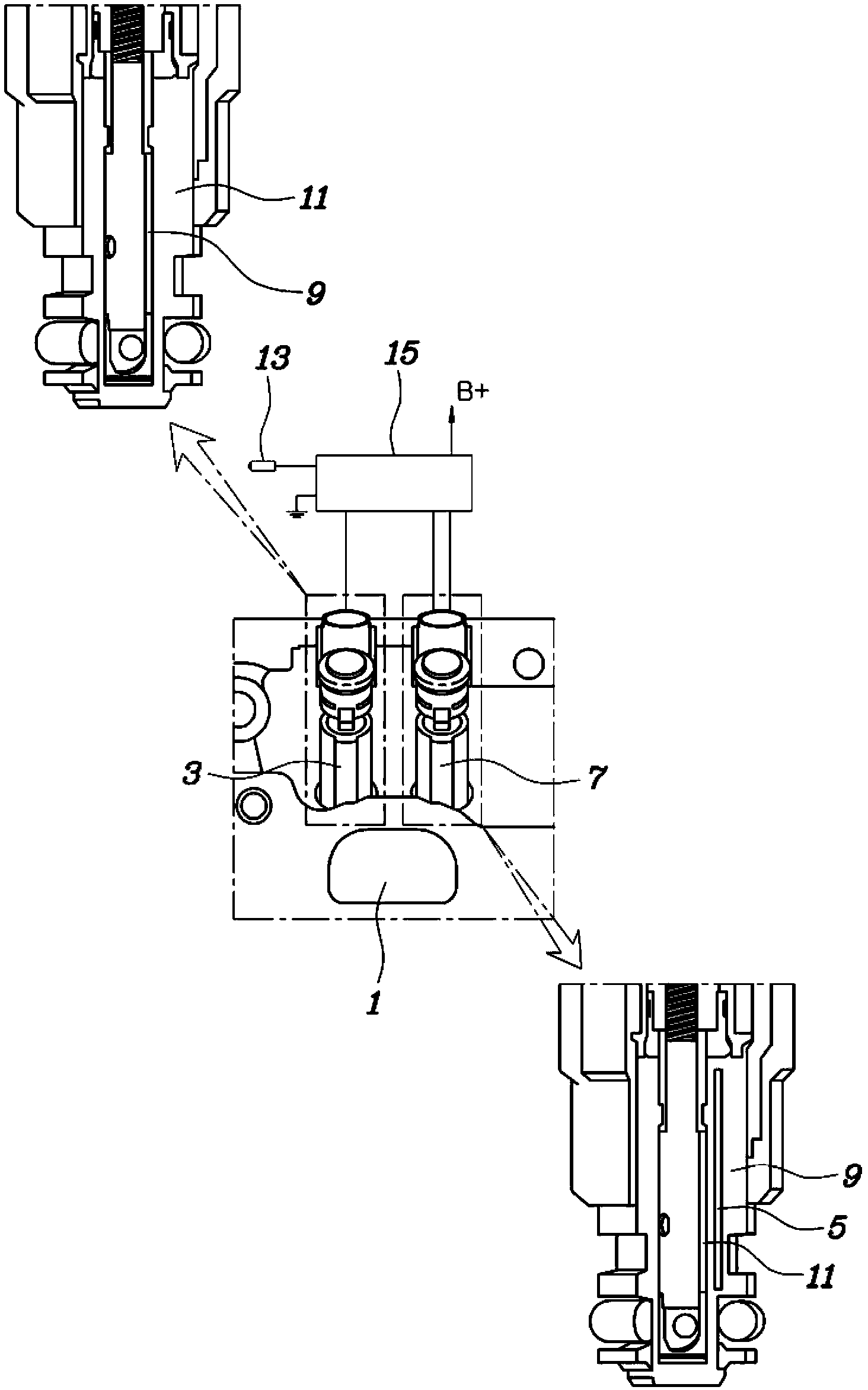 Injection system for cold start improvement of flexible-fuel vehicle and method of controlling the same