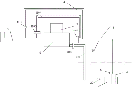 Pumping device provided with layered structural sealing strip and liquid storage tank