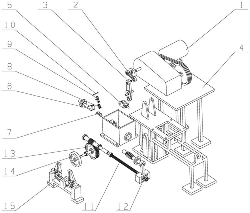 A horizontal hook claw wear resistance testing machine