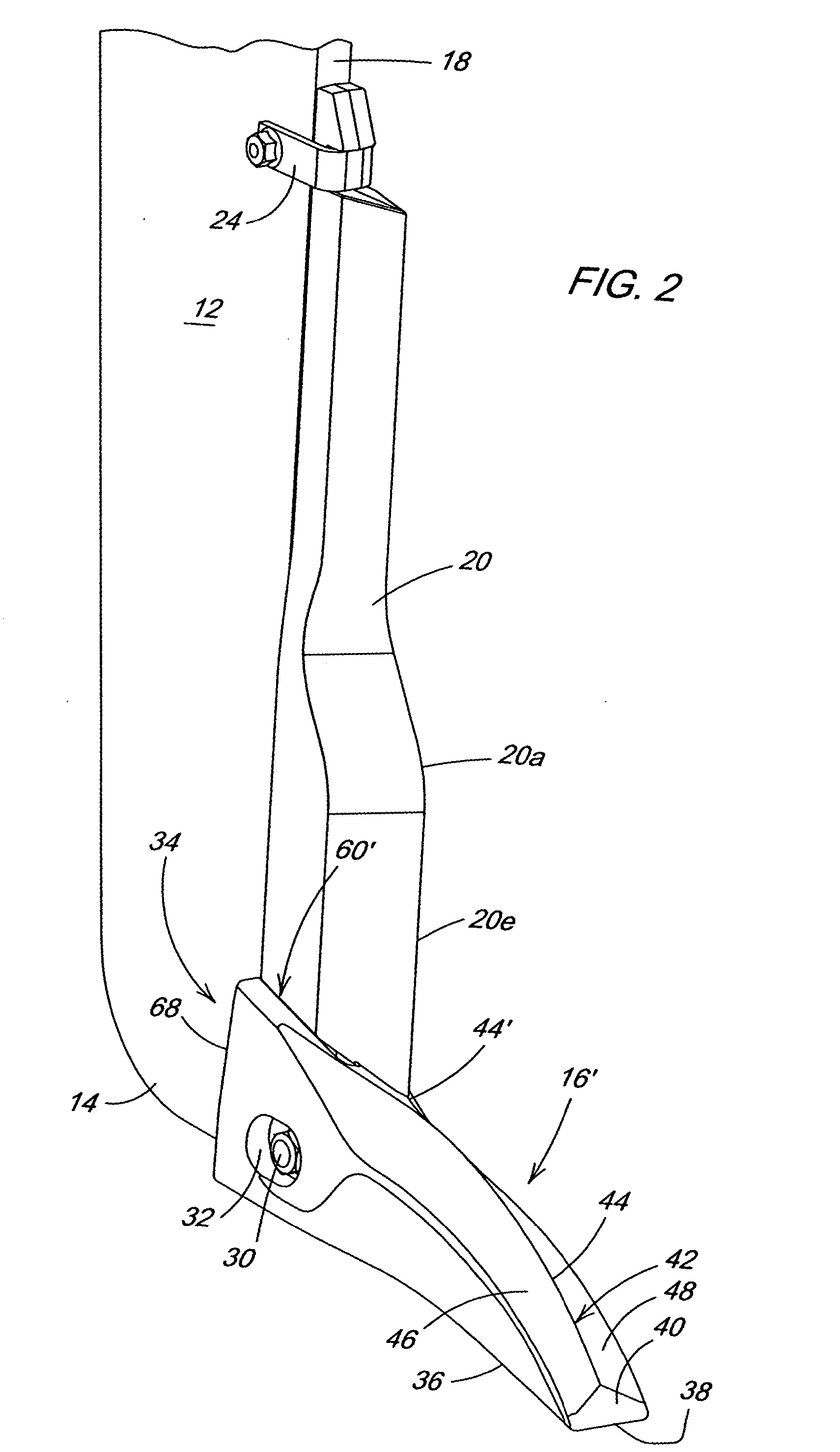 Low disturbance deep tillage point