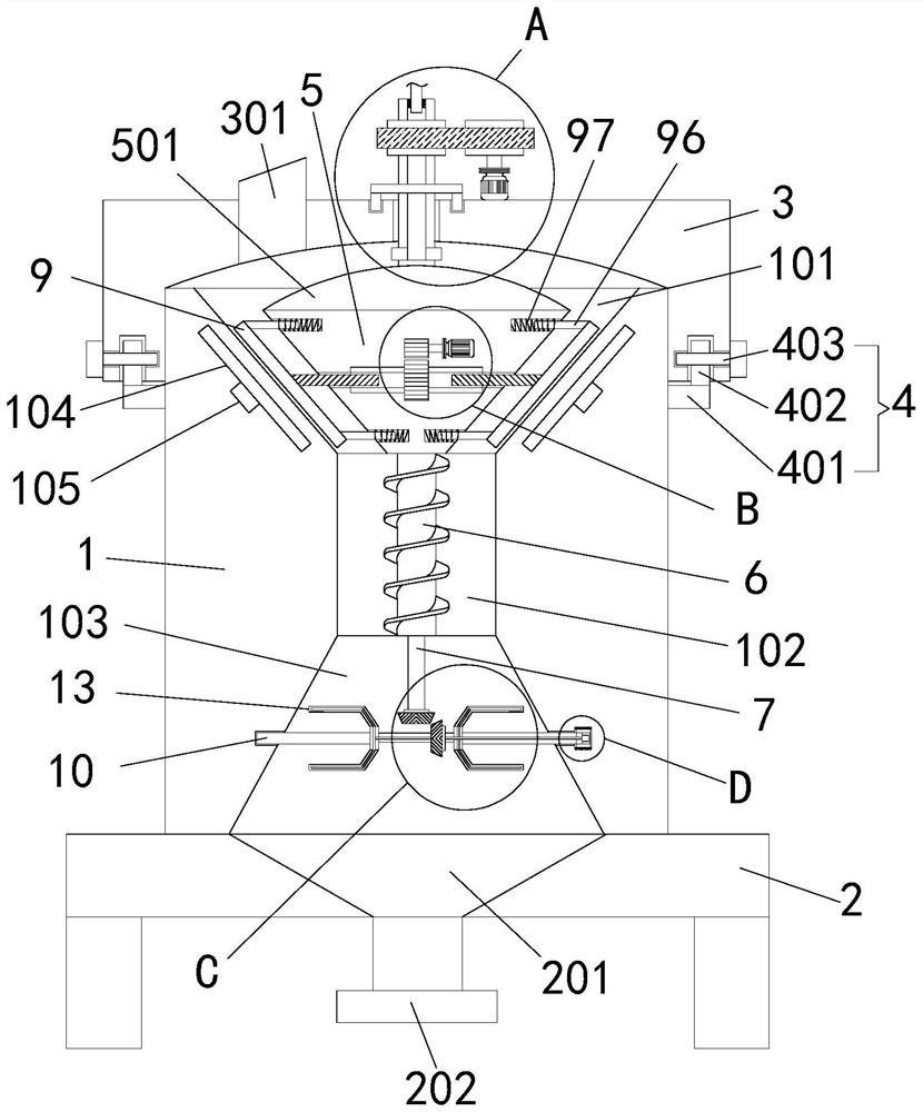 Polylactic acid devolatilization device with built-in uniform distributor