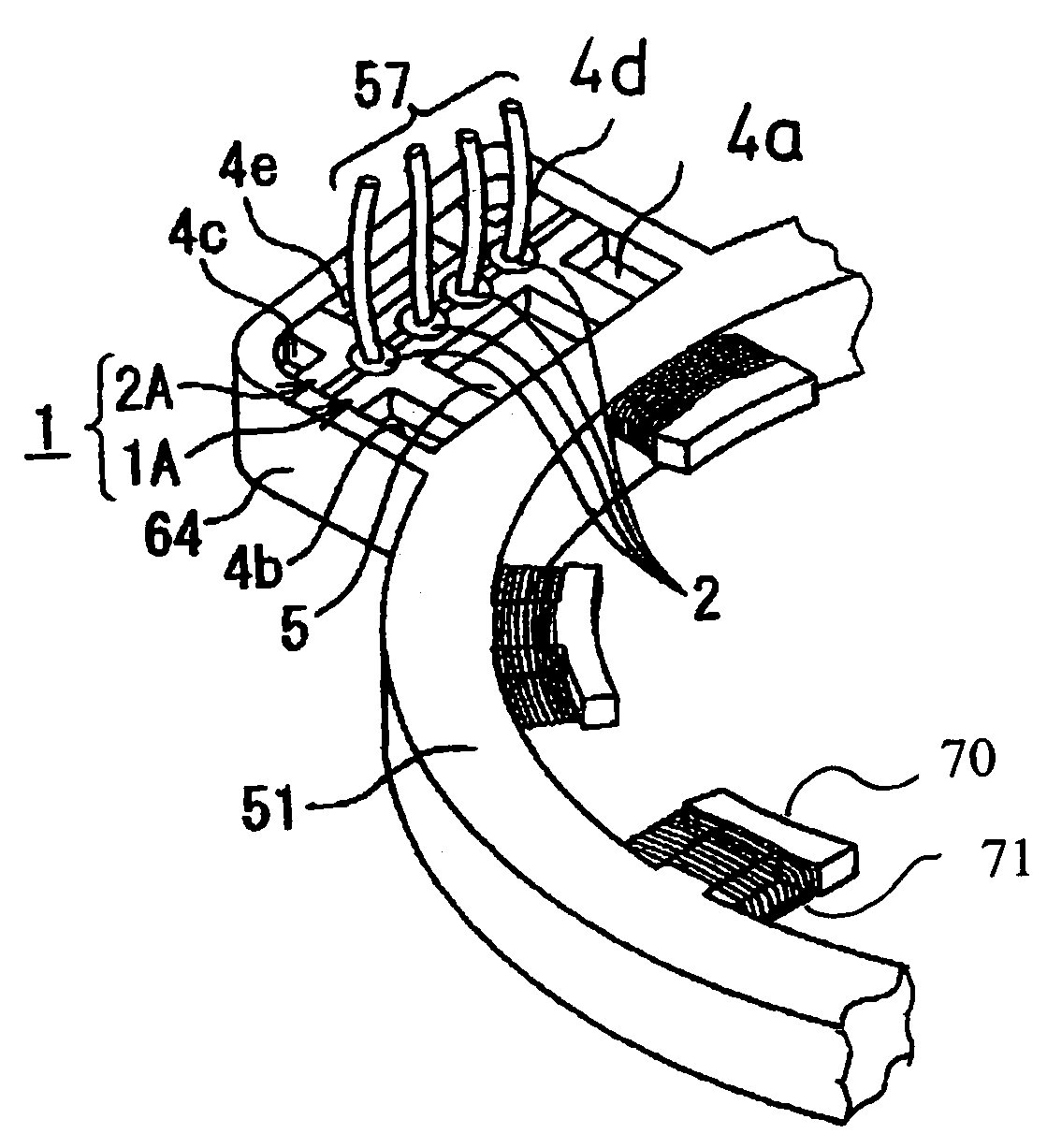 Lead terminal structure of resolver