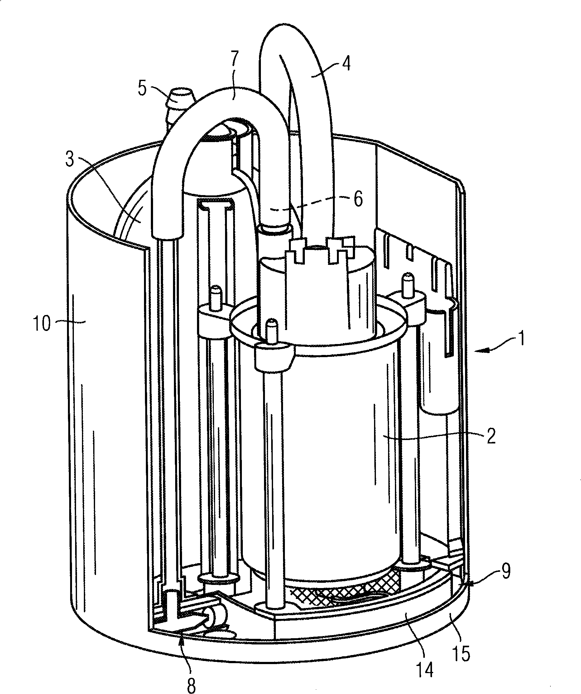 Device for collecting fuel in a fuel tank