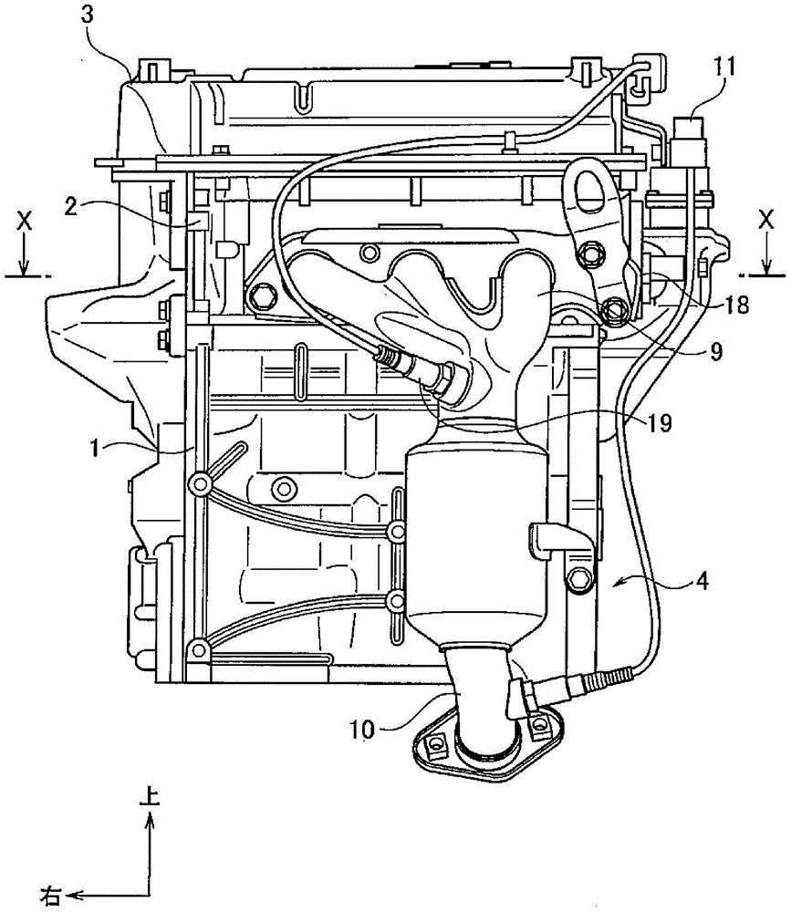 Exhaust gas recirculation device for vehicle engine