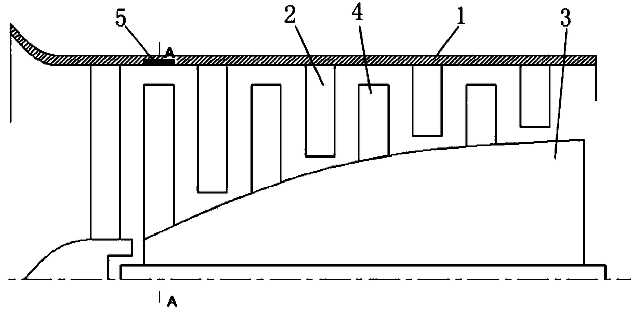 A device and method for real-time measurement of flow field distribution at the tip of a compressor