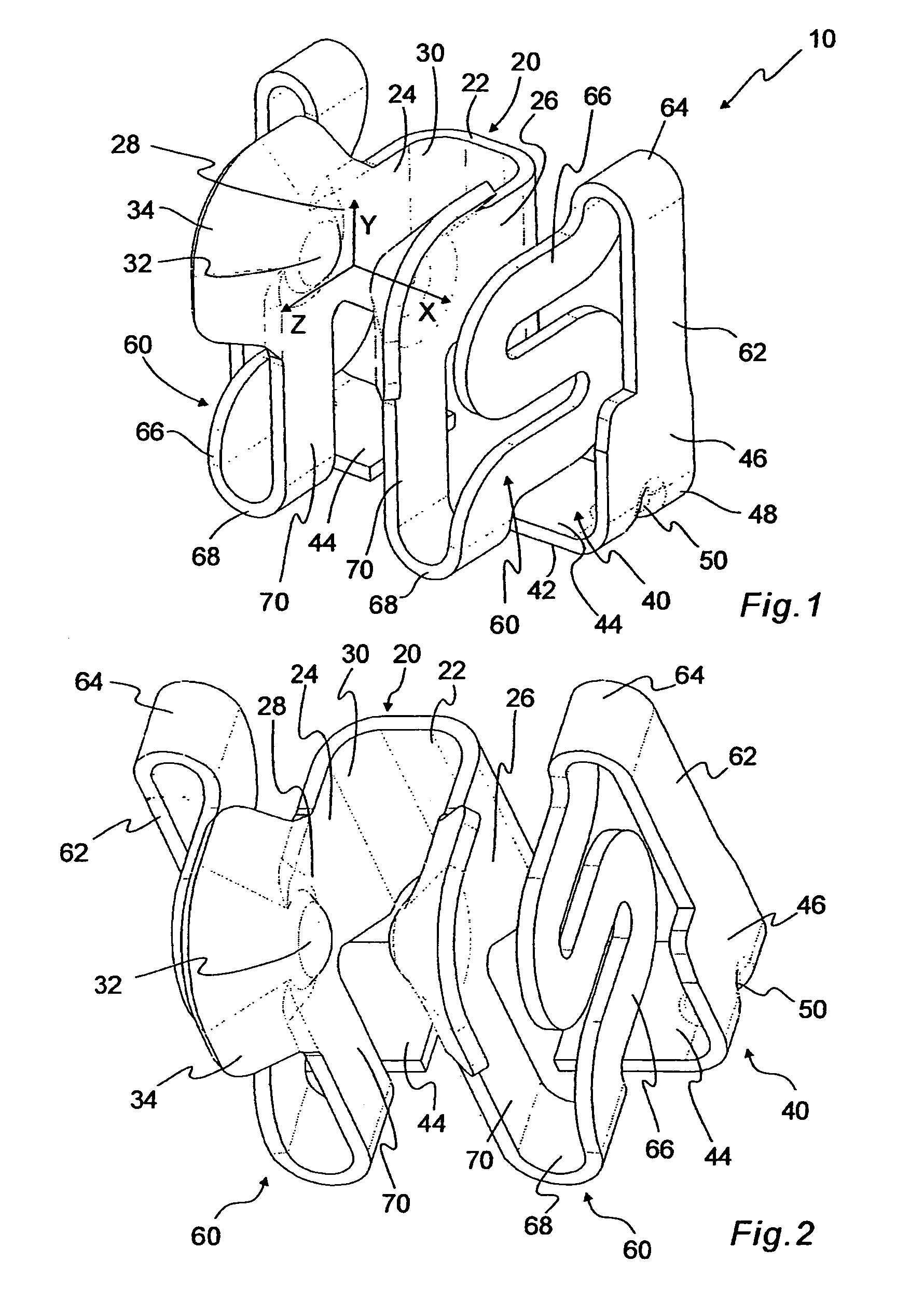 Connector for electronic components