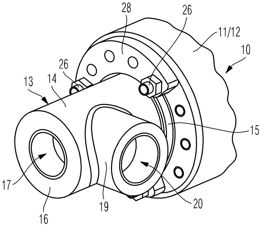 Connection adapter for turbomachine and turbomachine