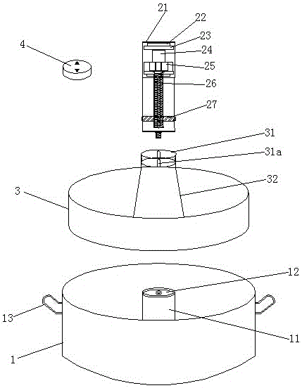 Hot-pot pan with electric lifting structure