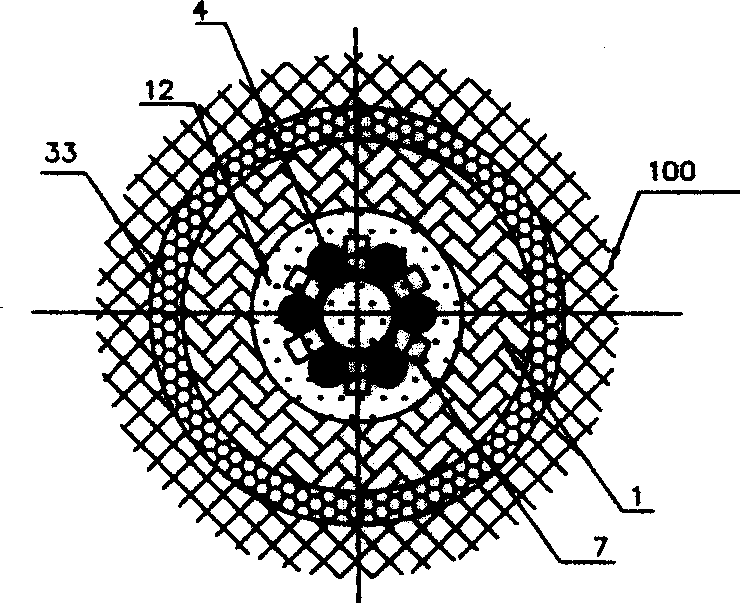 Rock engaged combined pile and its construction method