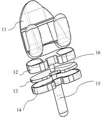 Knee joint prosthesis with functions of elastic meniscus