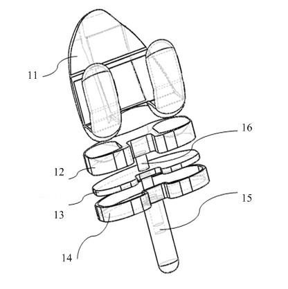 Knee joint prosthesis with functions of elastic meniscus