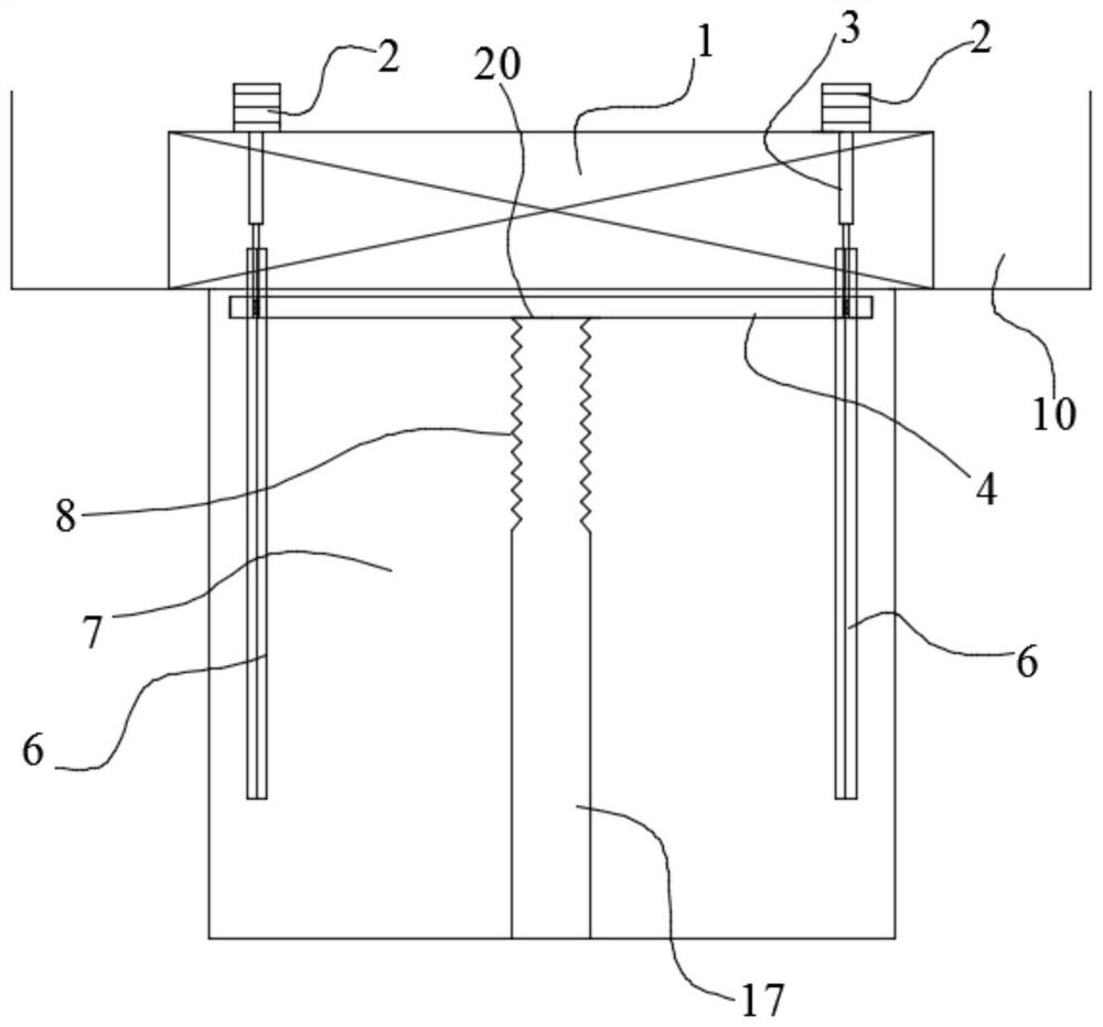 A pumped storage model test downstream tank capable of simulating wave water level fluctuations