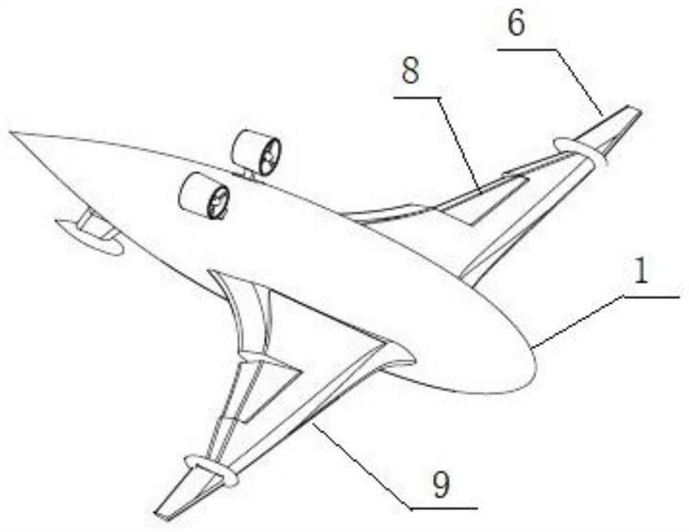 Multi-habitat cross-medium aircraft carrying AUV (Autonomous Underwater Vehicle)