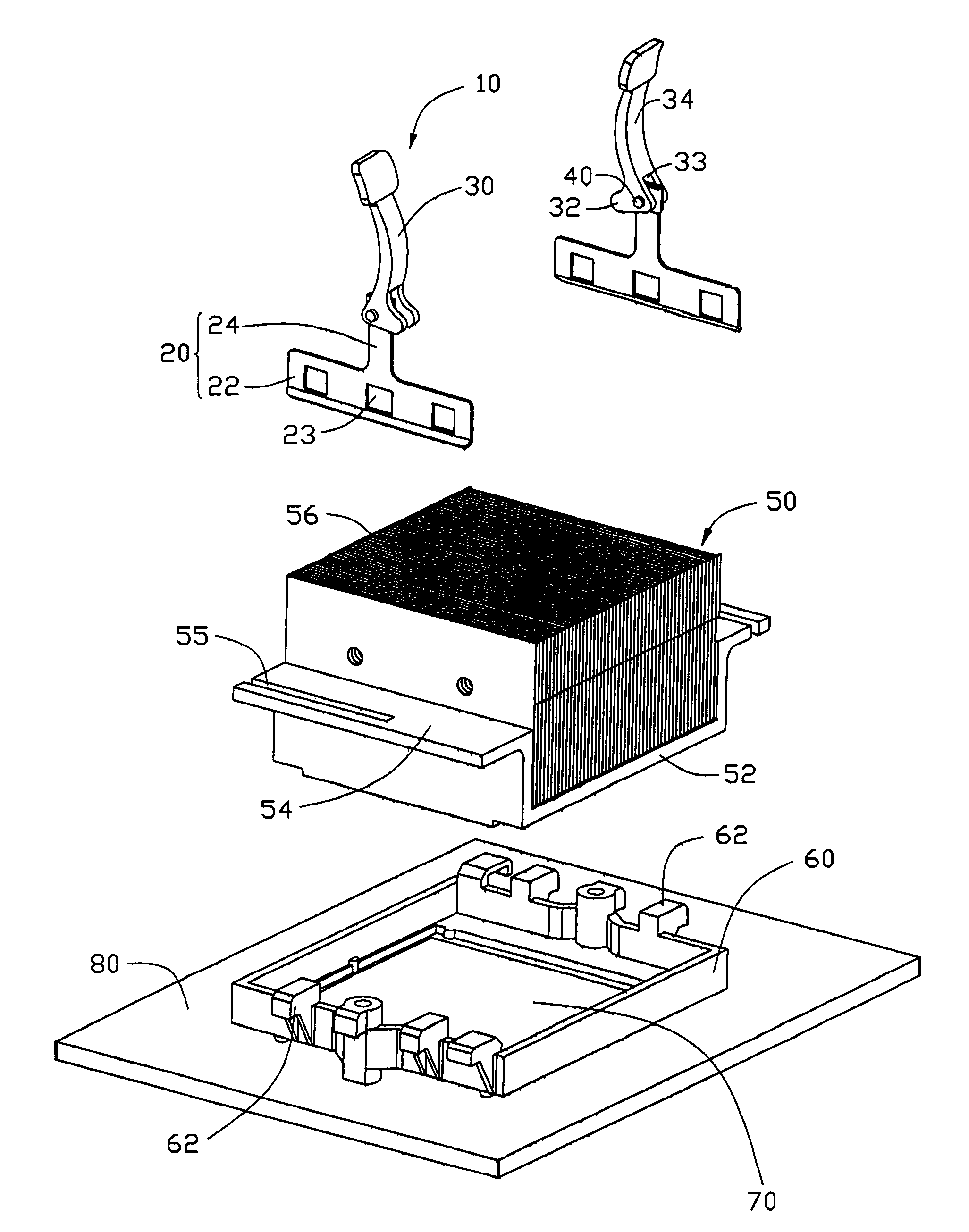 Clip for heat sink