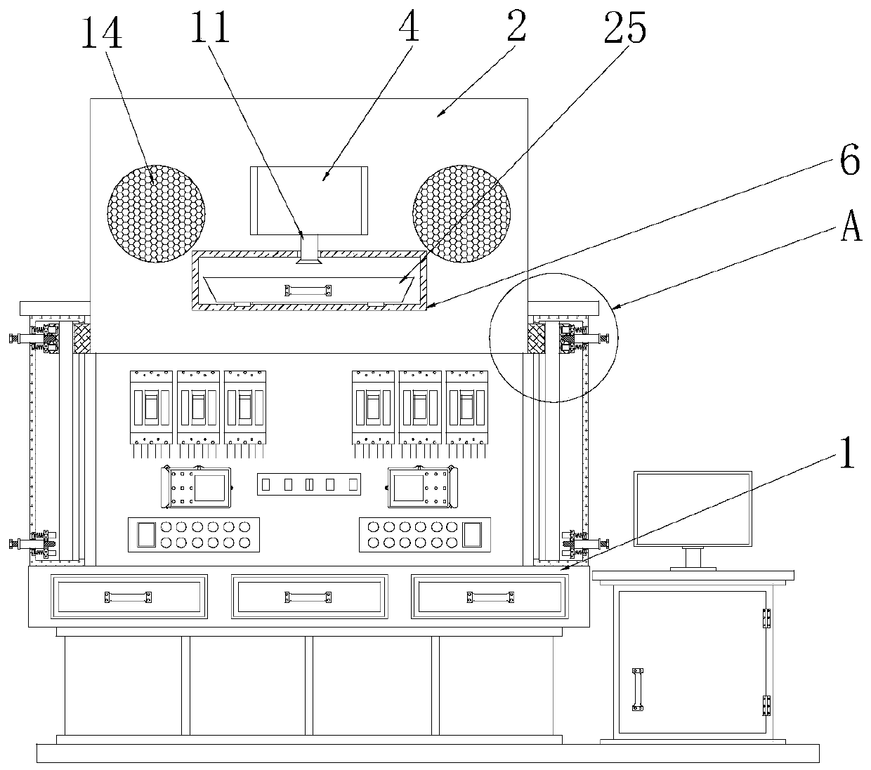 Combined intelligent building weak current system practical training device