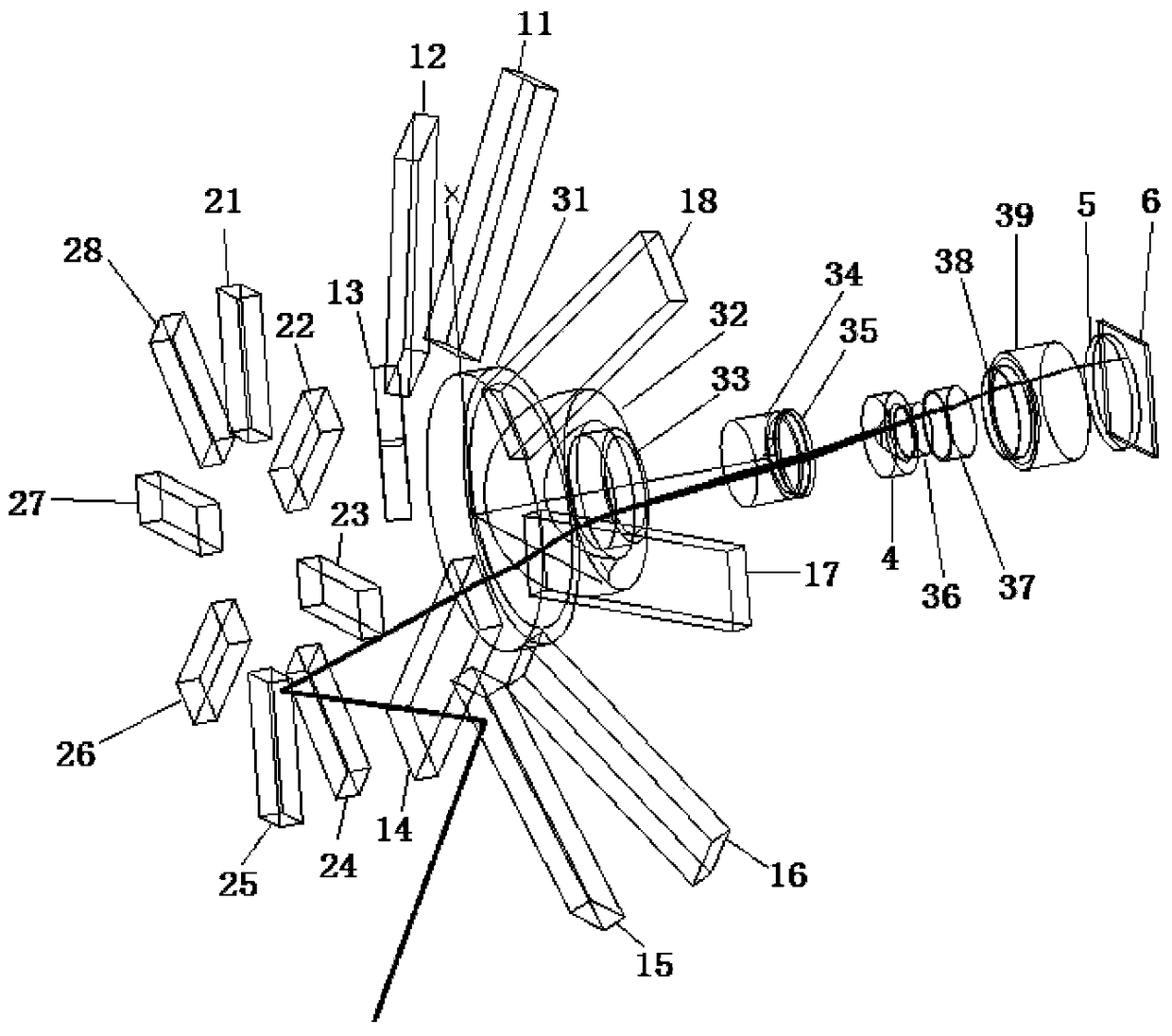 Optical Imaging Objective Lens for Lunar Edge with Spherical Ring and Large Field of View