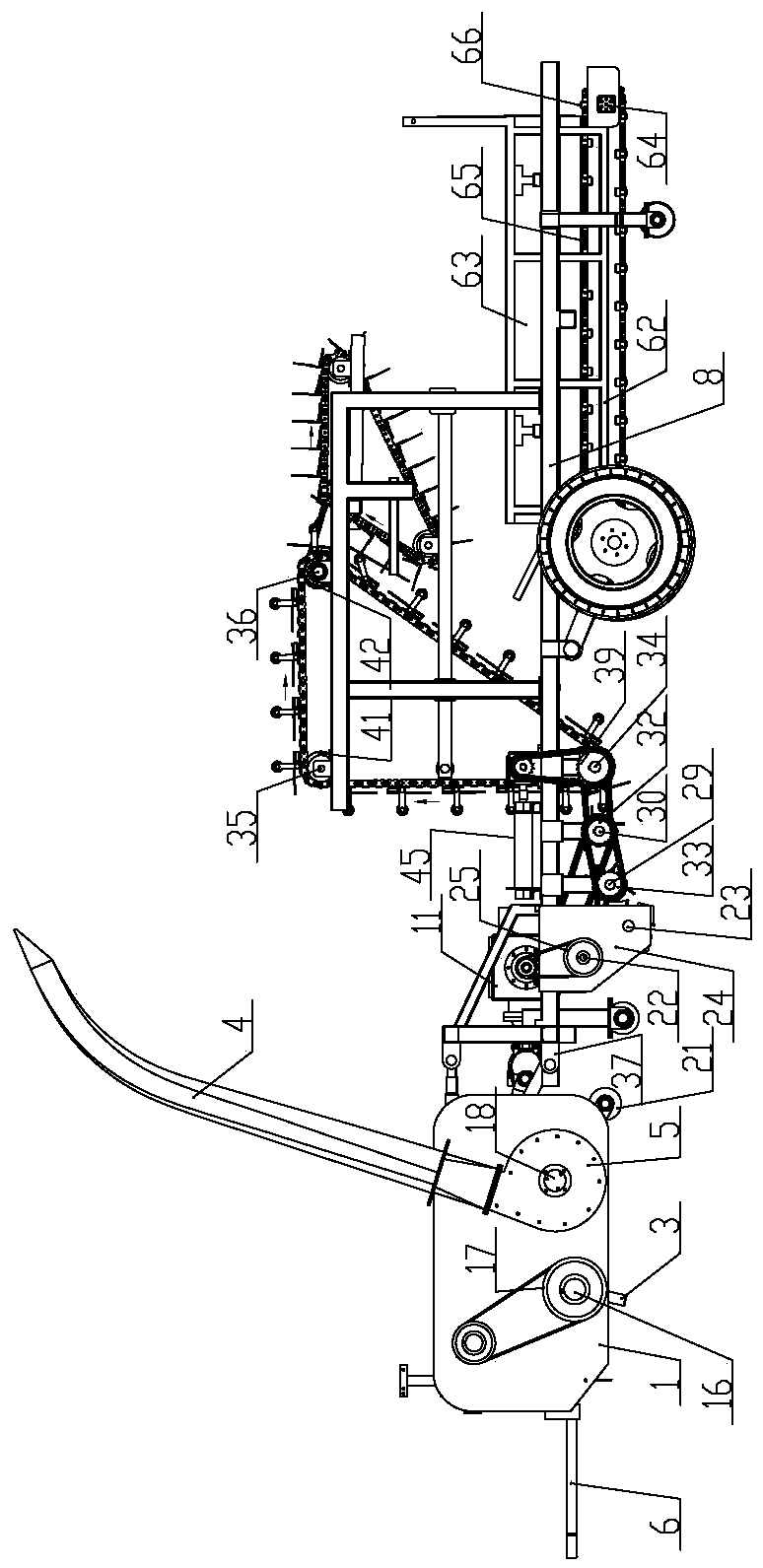 Separable residual plastic film recovery device of straw returning machine