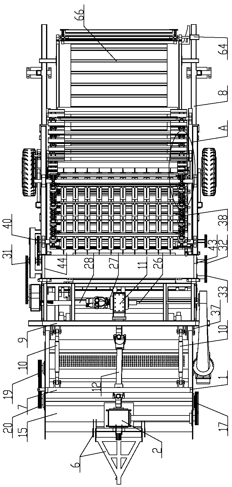 Separable residual plastic film recovery device of straw returning machine