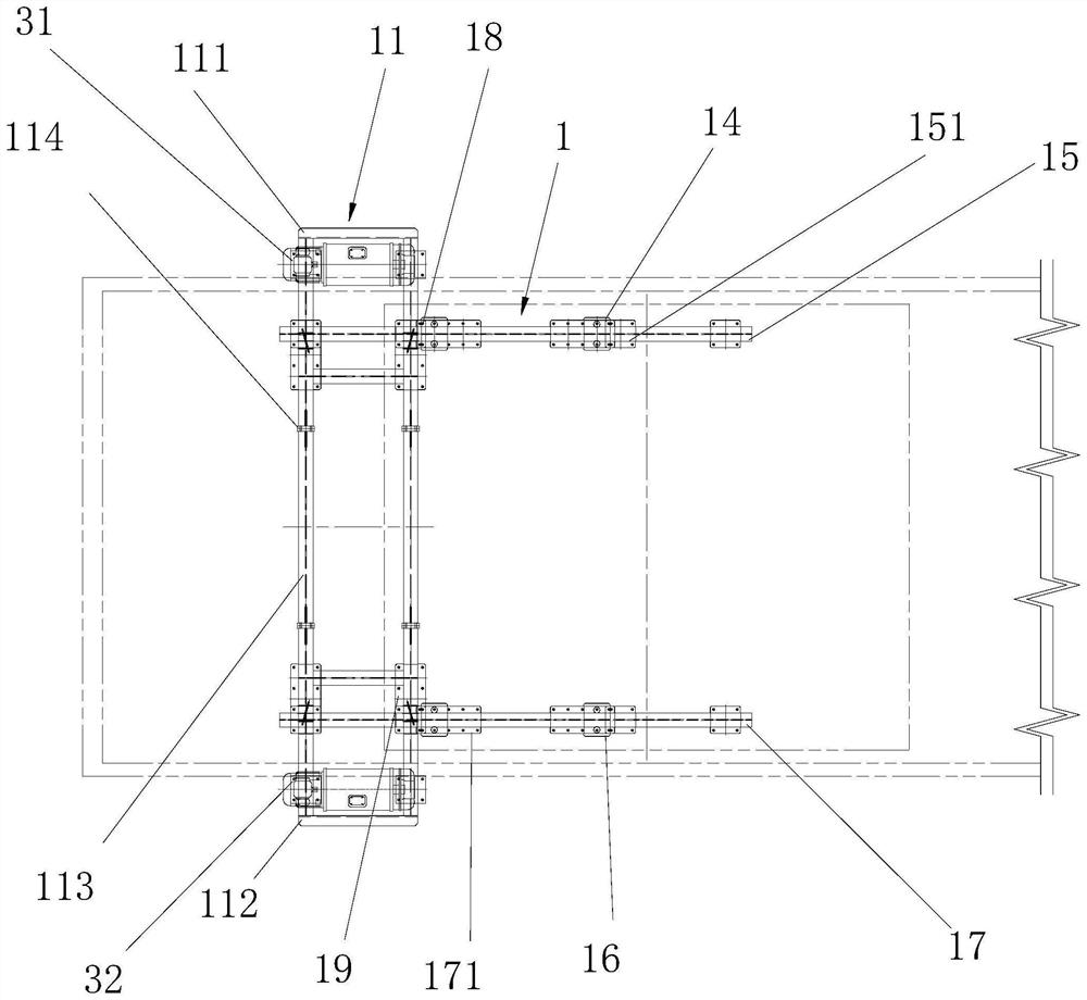 Floor-type-free pier stud bent cap formwork dismounting and mounting equipment and construction method