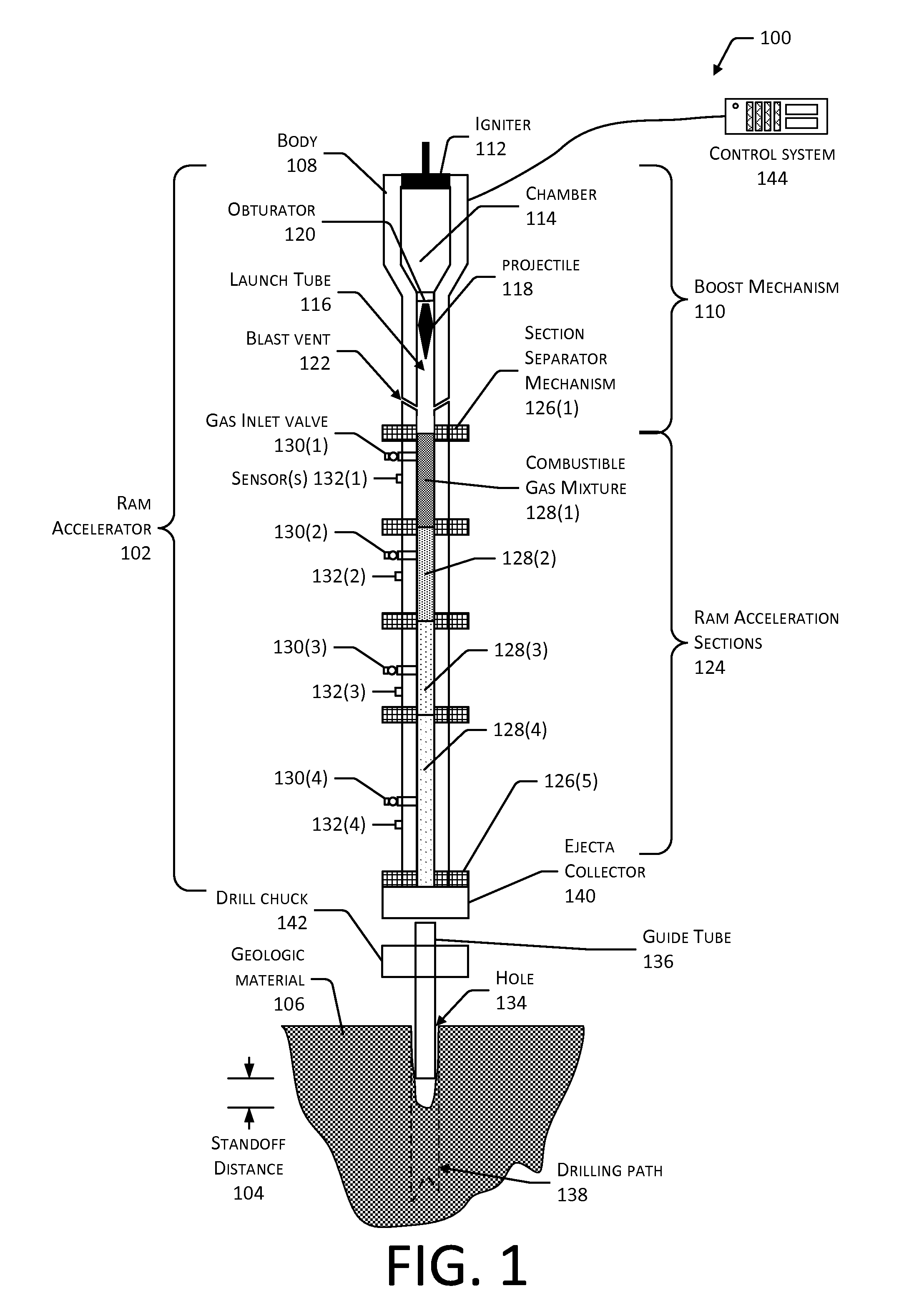 Ram accelerator system with endcap