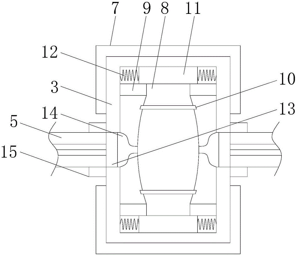 Bus storage-variable connection structure