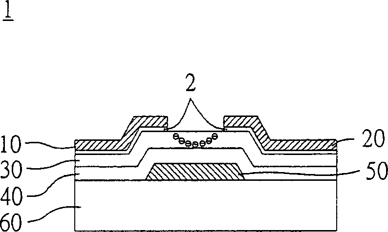 Amorphous silicon film transistor with double grid structure and mfg. method thereof