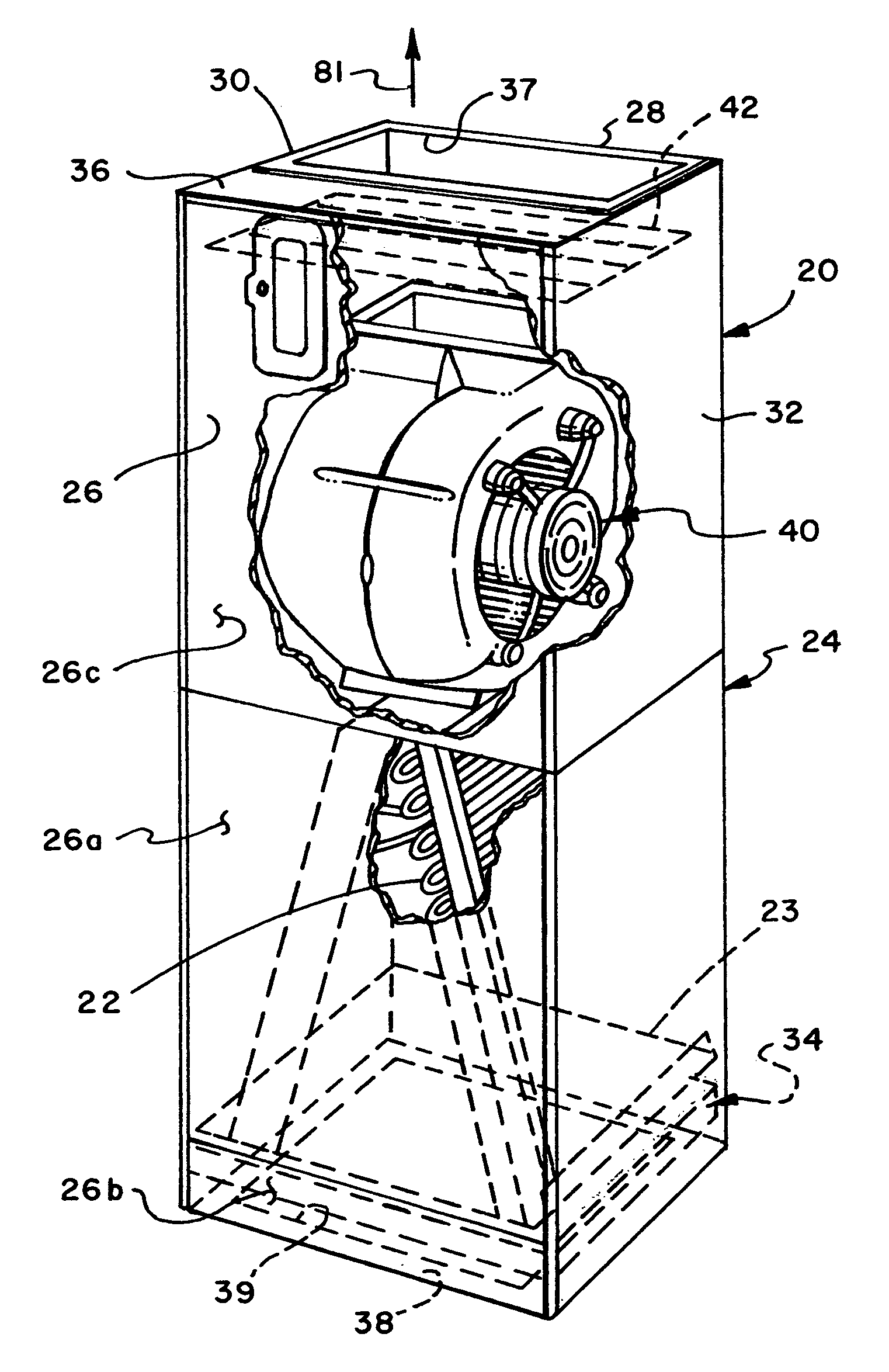 Air conditioning apparatus with integrated air filtration system