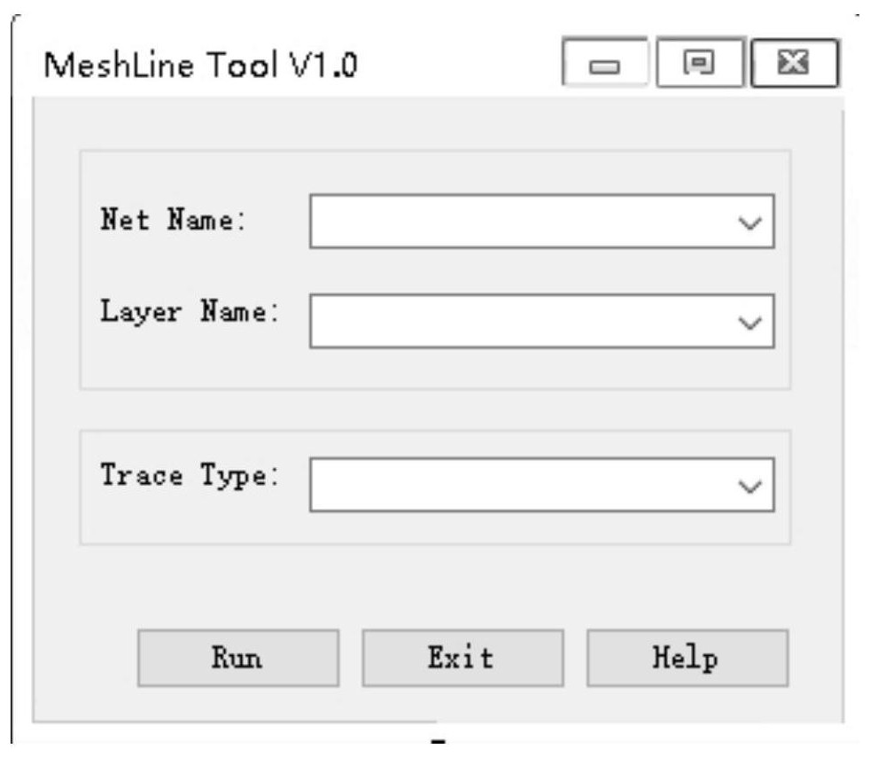 PCB design method for automatically generating MeshLine