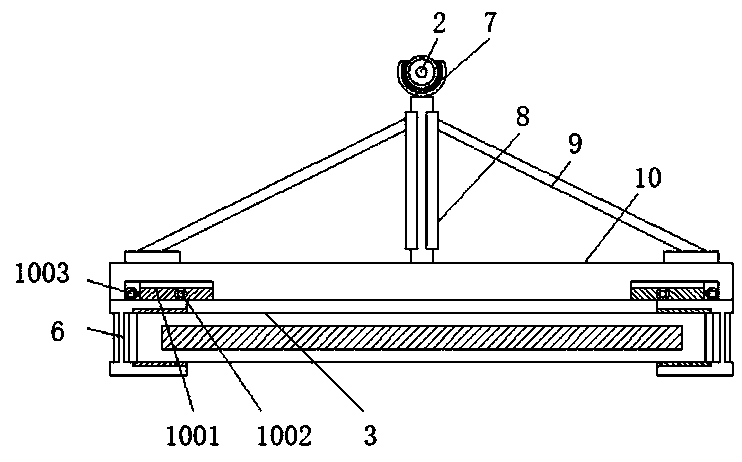 A computer display device with an eye protection structure and capable of being adjusted at multiple angles