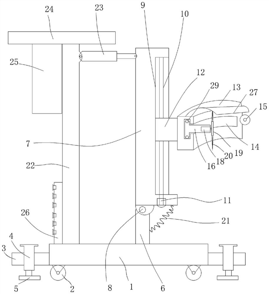 Adjusting and moving-type garden seedling pruning device