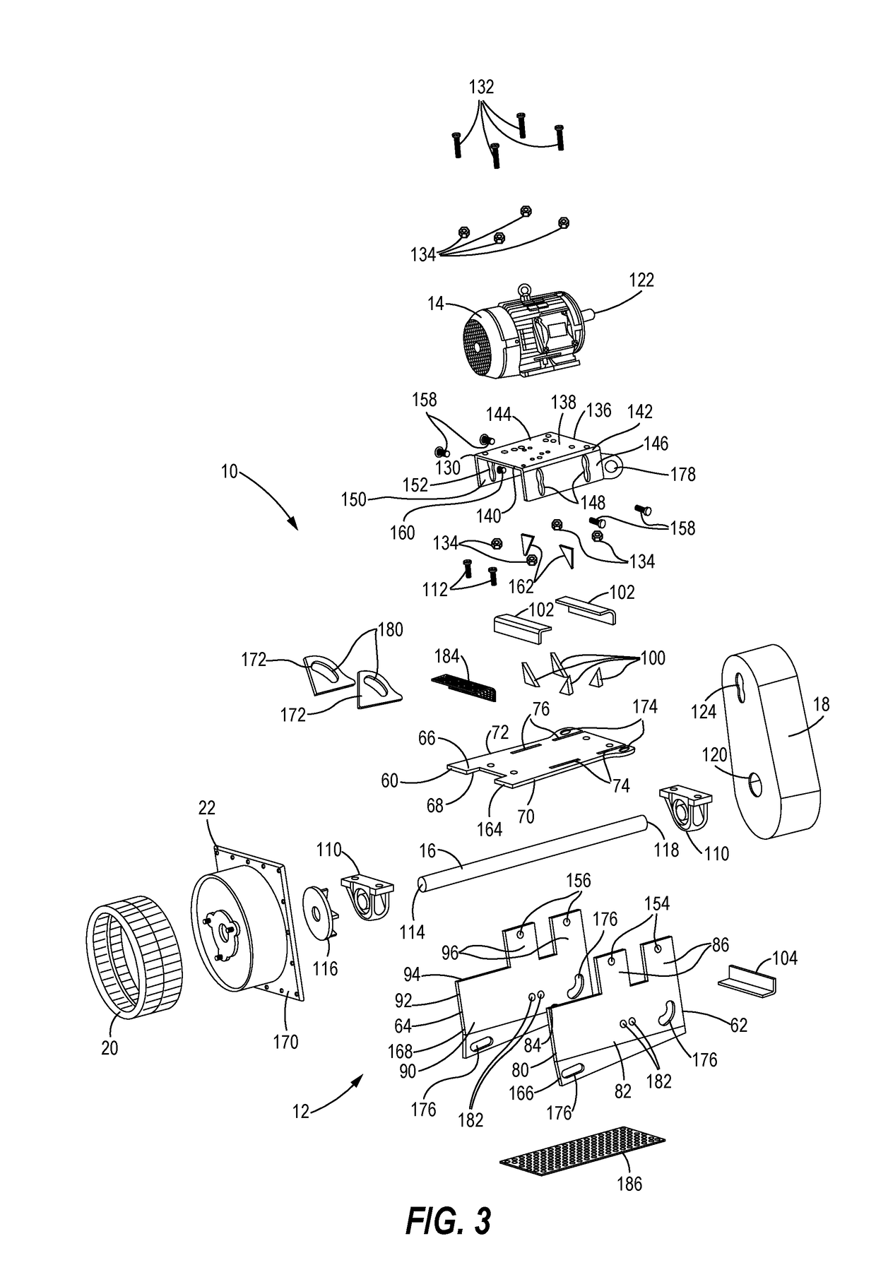 Radial Blade Impeller for an Industrial Fan Assembly