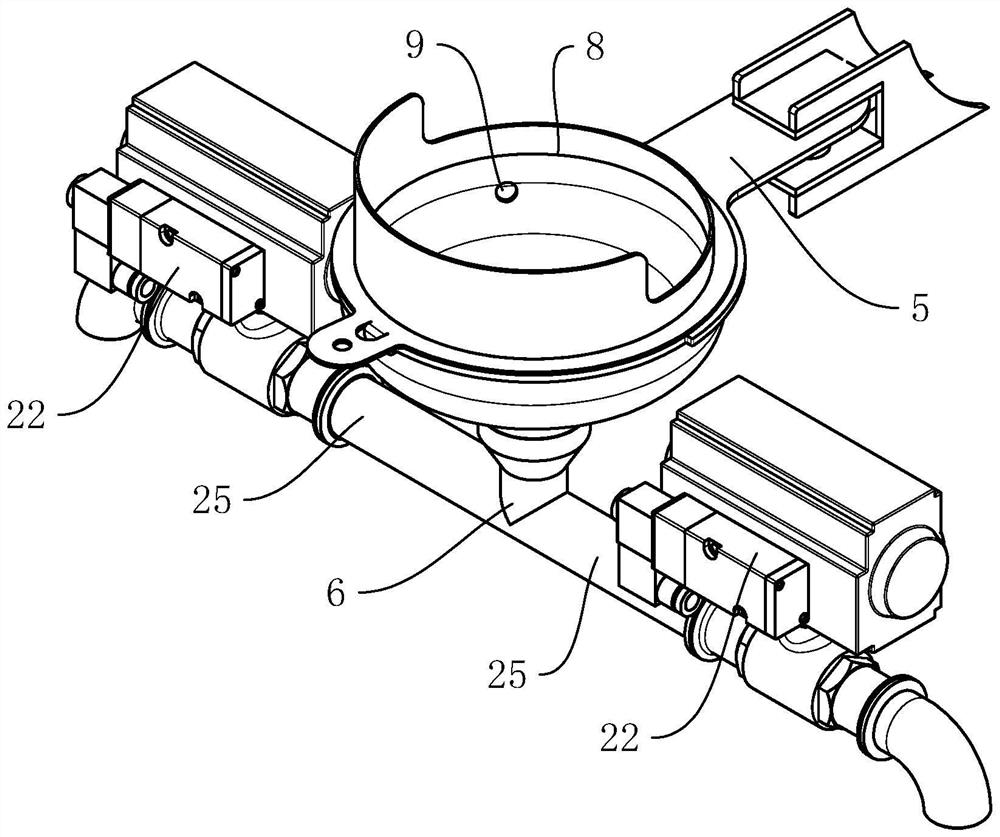 Switchable wine receiving device