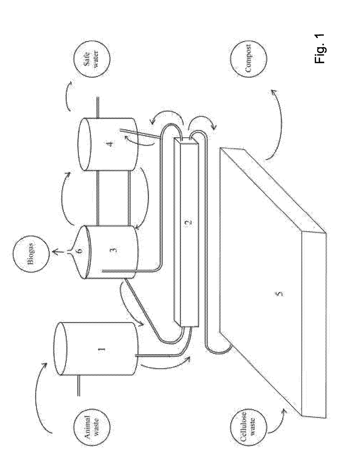 Process and facility for the treatment of livestock waste