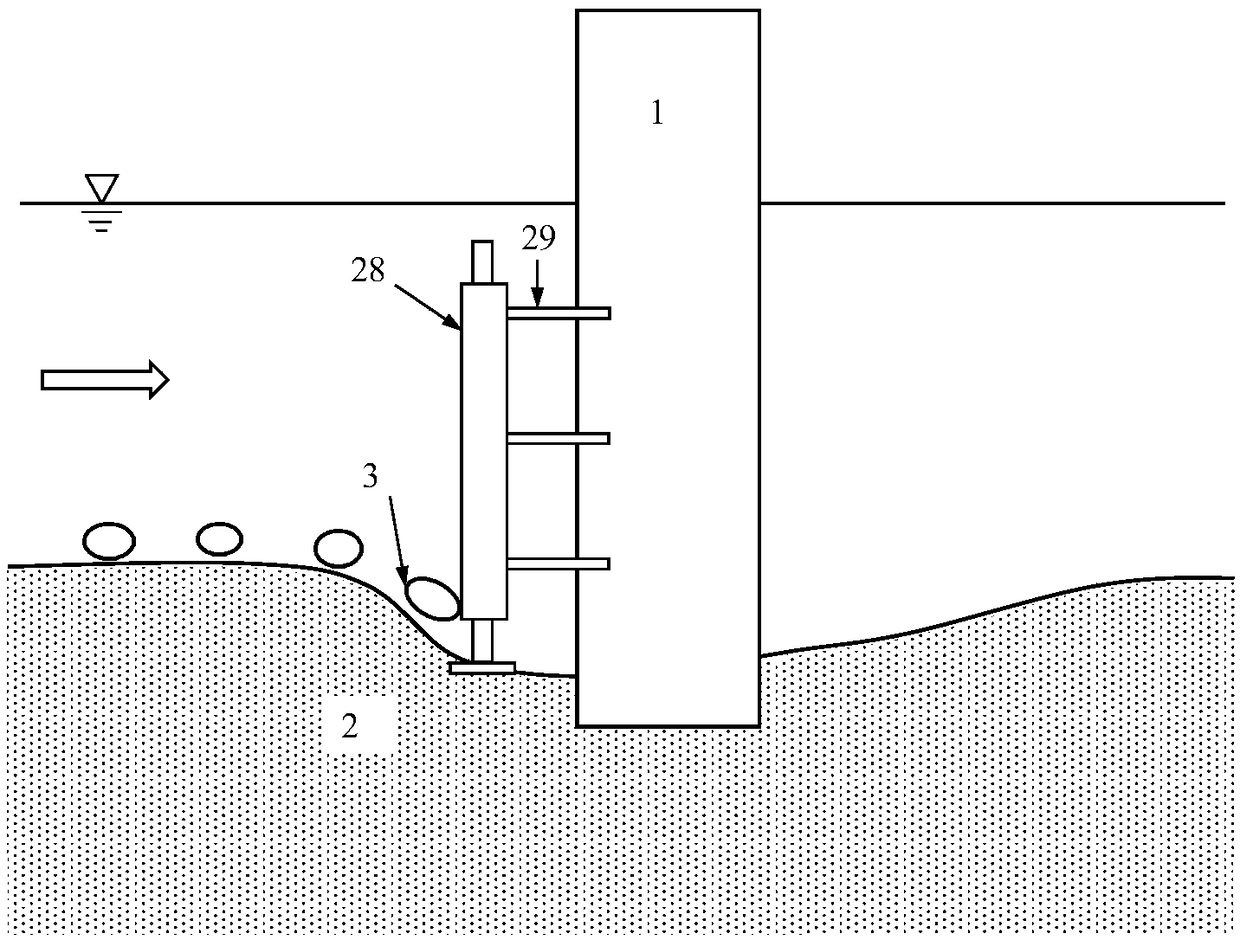 Device for measuring local scour depth around bridge piers