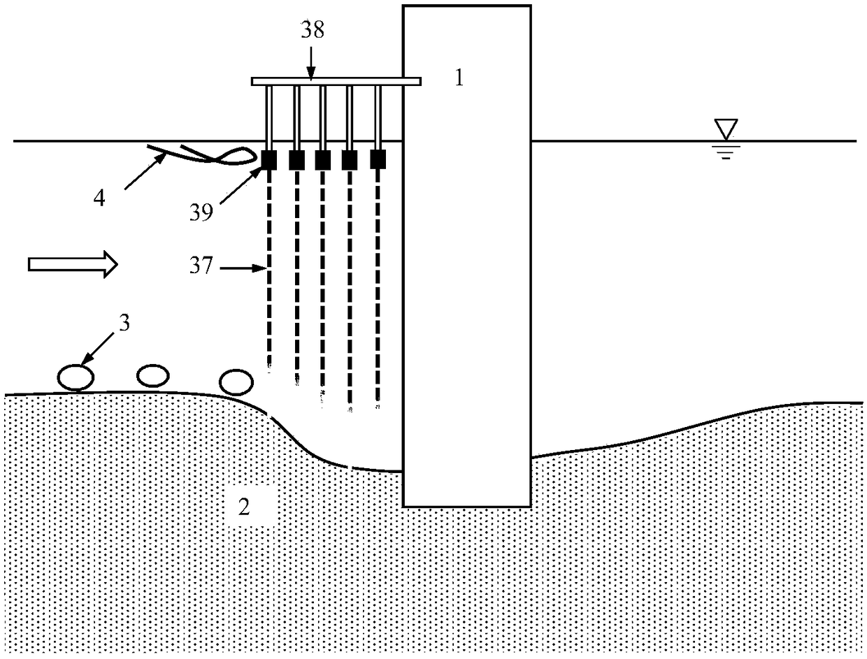 Device for measuring local scour depth around bridge piers