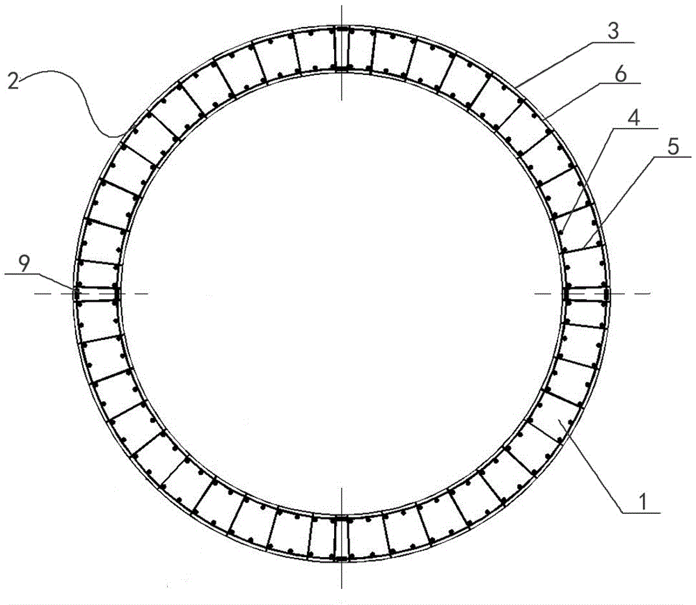 Cast-in-place concrete tower with prefabricated spatial steel bar truss formwork and construction method of cast-in-place concrete tower