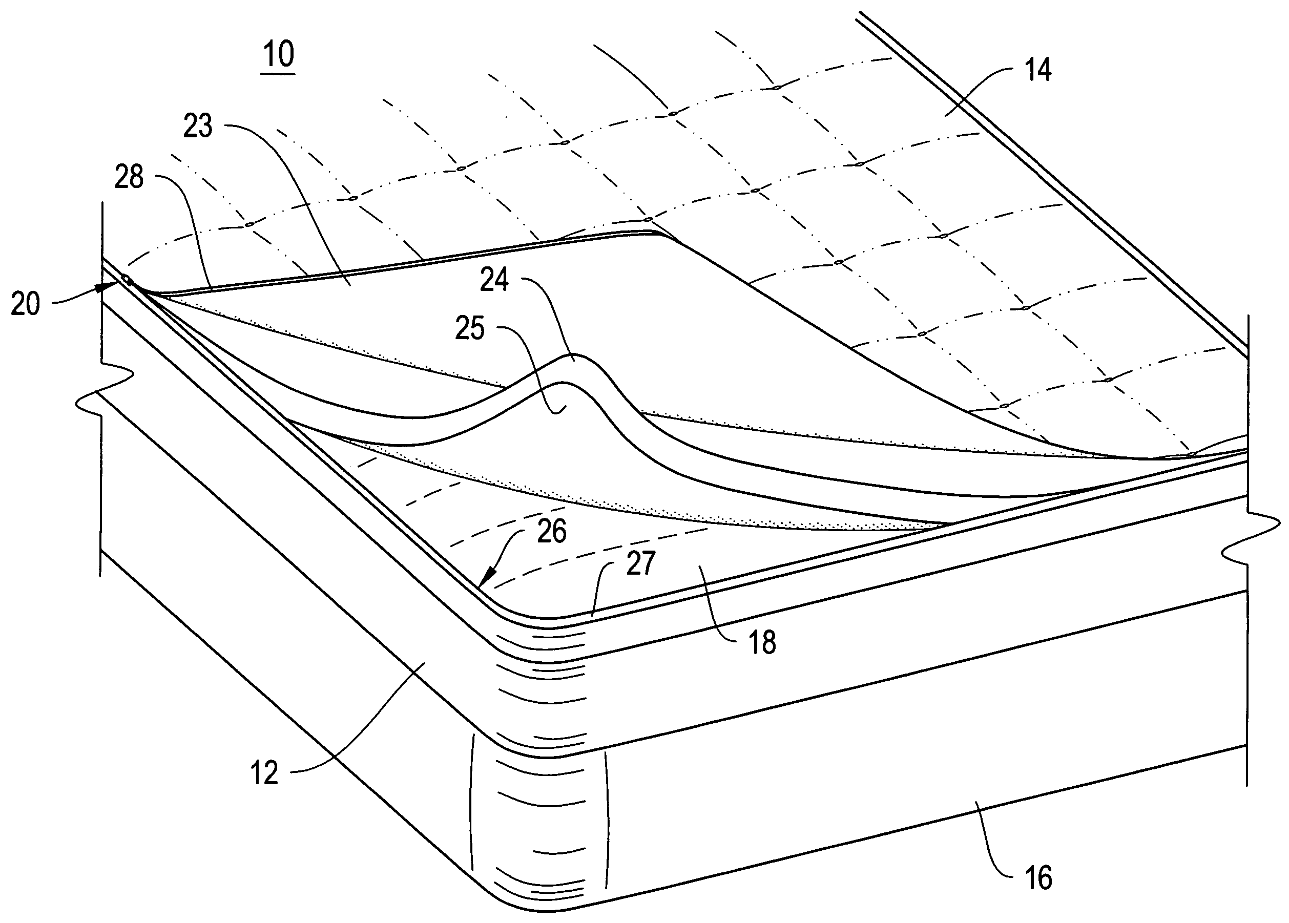 Mattress with removable top