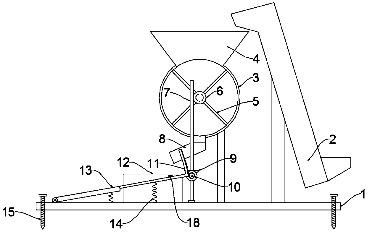 Quantitative feeding device for agricultural breeding