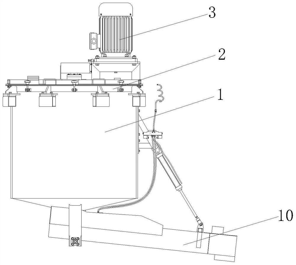 A graded slurry stirring device